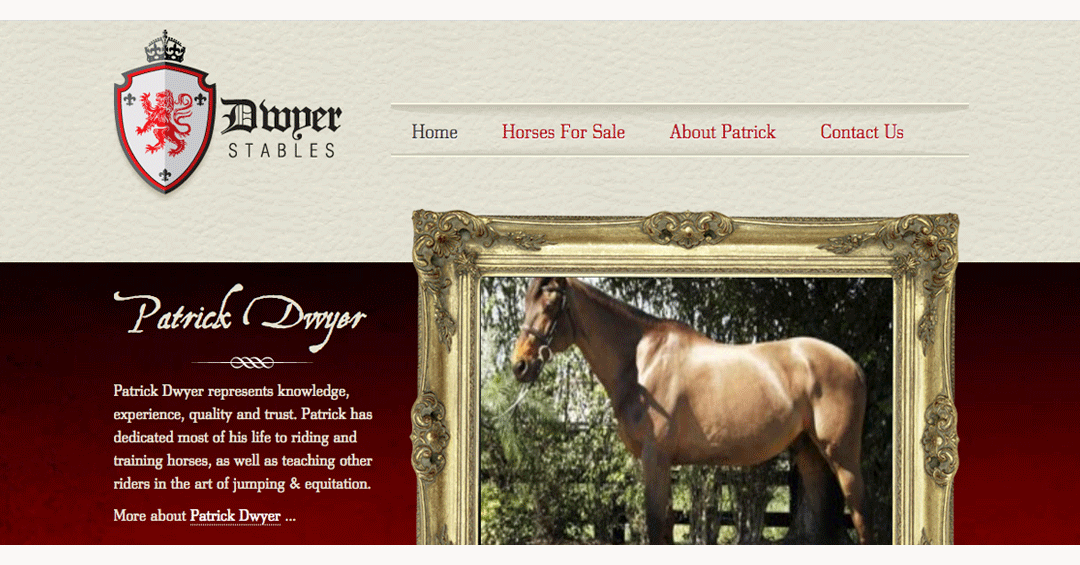 Dwyer Stables Web Design